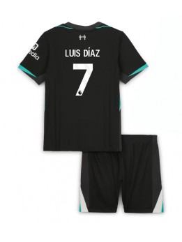 Liverpool Luis Diaz #7 Dječji Gostujuci Dres kompleti 2024-25 Kratak Rukavima (+ kratke hlače)